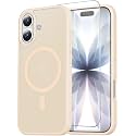 Temdan for iPhone 17 Case with Screen Protector Titanium Gray