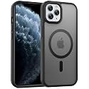 Temdan for iPhone 11 Pro Max Case, Compatible with Magsafe, Anti-Yellowing, Military-Grade Protection, Shockproof Slim Magnetic Phone Case Cover, Black