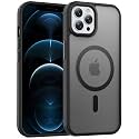 Temdan for iPhone 12 Pro Max Case, Compatible with Magsafe, Anti-Yellowing, Military-Grade Protection, Shockproof Slim Magnetic Phone Case Cover, Black