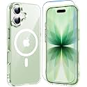 Temdan Cover Bundles for iPhone 17 Case Clear with Screen Protector, Compatible with Magsafe, Anti-Yellowing, Military-Grade Protection, Shockproof Slim Magnetic Phone Case Cover, Green