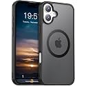 Temdan for iPhone 16 Plus Case, Compatible with Magsafe, Anti-Yellowing, Military-Grade Protection, Shockproof Slim Magnetic Phone Case Cover, Black
