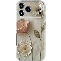 for iPhone 18 Pro Case, Cute Floral Trendy Cover for Women