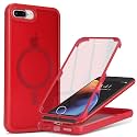 for iPhone 7 Plus/8 Plus Case with Screen Protector,Red