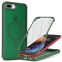 for iPhone 7 Plus/8 Plus Case with Screen Protector,Dark Green