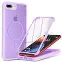 for iPhone 7 Plus/8 Plus Case with Screen Protector,Light Purple