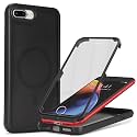 for iPhone 7 Plus/8 Plus Case with Screen Protector,Black