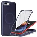 for iPhone 7 Plus/8 Plus Case with Screen Protector,Dark Blue