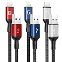 iPhone Charger Cable [MFi Certified] USB-A to Lightning Cable 6FT, 3 Pack