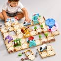 iPlay, iLearn 125 PCS Puzzle Race Track Building Toys for Kids Age 3-5, 4-8