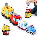 iPlay, iLearn Baby Stacking Nesting Car Toy, Toddler Montessori Vehicle Set