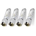 ipolex 10G SFP+ RJ45 Copper Transceiver, 10GBase-T RJ-45 Module, Low Power Consumption SFP to RJ45 Module, up to 80m for Cisco, Ubiquiti UniFi, Mikrotik, Fortinet, Netgear, D-Link, TP-Link, 4 Pack
