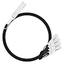 ipolex 40G QSFP+ to 4x10G SFP+ Breakout DAC Twinax Cable for Cisco QSFP-4SFP10G-CU0.5M, 0.5-Meter(1.6ft), 40GBASE-CR4 Direct Attach Copper(DAC) Passive Copper Cable, for Cisco, Ubiquiti and More