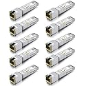 ipolex SFP+ to RJ45 10Gb Module, Support 1G/2.5G/5G/10GBase-T RJ45 SFP+ Module, Compatible for Cisco SFP-10G-T, Ubiquiti UACC-CM-RJ45-MG, Mikrotik, Netgear, TP-Link, and More, up to 30 Meters,10 Pack
