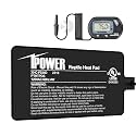 iPower 4 by 7-Inch 4W Reptile Heat Mat, LCD Digital Aquarium Thermometer, Under Tank Warmer Terrarium Heat Pad for Turtles Lizards Frogs and Other Small Animals, Multi Sizes