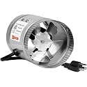 iPower 4 Inch 100 CFM Inline Duct Fan with Low Noise, Exhaust Booster for HVAC Ventilation in Grow Tent, Basements, Bathrooms and Kitchens, Grey