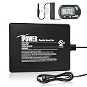 iPower 6 by 8-Inch 8W Reptile Heat Mat, LCD Digital Aquarium Thermometer, Under Tank Warmer Terrarium Heat Pad for Turtles Lizards Frogs and Other Small Animals, Multi Sizes