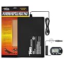 iPower 8 by 12-Inch 16W Reptile Heat Mat, LCD Digital Aquarium Thermometer, Under Tank Warmer Terrarium Heat Pad for Turtles Lizards Frogs and Other Small Animals, Multi Sizes