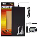 iPower 8 by 18-Inch 24W Reptile Heat Mat, LCD Digital Aquarium Thermometer, Under Tank Warmer Terrarium Heat Pad for Turtles Lizards Frogs and Other Small Animals, Multi Sizes