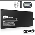iPower 8 by 18-Inch 24W Reptile Heat Mat, LCD Digital Aquarium Thermometer, Under Tank Warmer Terrarium Heat Pad for Turtles Lizards Frogs and Other Small Animals, Multi Sizes