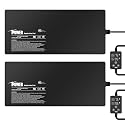 iPower 8 by 18 Inch 24W Reptile Heating Pad with Adjustable Thermostat, Under Tank Warmer Terrarium Heat Mat for Turtles/Snakes/Lizards/Frogs, 2 Pack