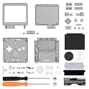 IPS Ready Upgraded eXtremeRate Clear Black Custom Replacement Housing Shell for Gameboy Advance SP GBA SP – Compatible with Both IPS &amp; Standard LCD – Console &amp; Screen NOT Included