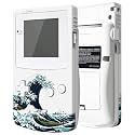 IPS Ready Upgraded eXtremeRate The Great Wave Replacement Shell Full Housing & White Screen Lens for Gameboy Color – Fit for GBC OSD IPS & Regular IPS & Standard LCD – Console & IPS Screen Without