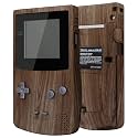 IPS Ready Upgraded eXtremeRate Wood Grain Replacement Shell Full Housing Cover &amp; Black Screen Lens for Gameboy Color – Fit for GBC OSD IPS &amp; Regular IPS &amp; Standard LCD – Console &amp; IPS Screen Without