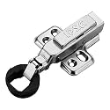 IPSA Glass Door Cabinet Hydraulic Auto Hinge Half Overlay 8 Crank Thickness Support 4-8 mm Pack of 2 Piece