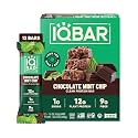 IQBAR Clean High Protein Bars, Low Sugar Snack, Chocolate Mint Chip 12ct