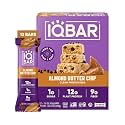 IQBAR Clean High Protein Bars, Low Sugar Snack, Almond Butter Chip 12ct