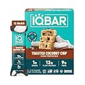IQBAR Clean High Protein Bars, Low Sugar Snack, Toasted Coconut 12ct