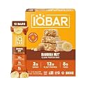 IQBAR Clean High Protein Bars, Low Sugar Snack, Banana Nut 12ct