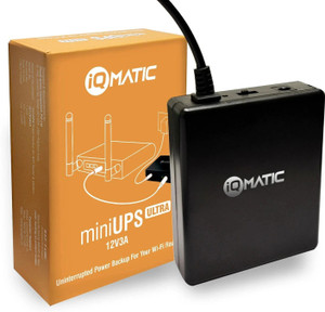 iqmatic mini ups ultra 12v 05a-3awifi router ups i broadband modem backup upto 6 hr power backup for router