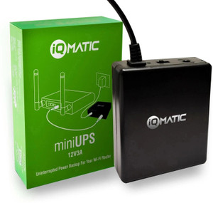 iqmatic miniups for 12v 05a-3a wifi router i broadband modem  backup upto 4 hours power backup for router