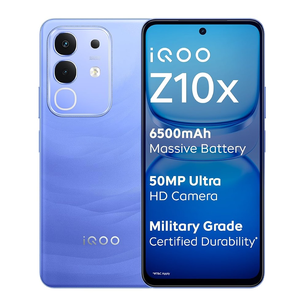 iQOO Z10x 5G (Ultramarine, 6GB RAM, 128GB Storage) | 6500 mAh