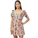 IQRAAR Womens Rayon Printed Fit amp Flared
