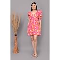 IQRAAR Womens Rayon Printed Fit amp Flared