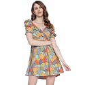 IQRAAR Womens Rayon Printed Fit amp Flared