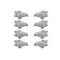 IR Imperial Rooms California King Quilt Bedspread Silver Leaf 8-Pack