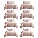 IR Imperial Rooms King Quilt Baby Pink Floral 8 Pack for Hotel Bedroom