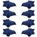 IR Imperial Rooms King Quilt Navy Leaf 8 Pack for Hotel Guest Bedroom