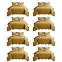 IR Imperial Rooms King Quilt Ochre Floral 8 Pack for Hotel Guest Bedroom