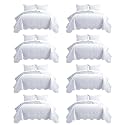 IR Imperial Rooms King Quilt White Floral 8 Pack for Hotel Guest Bedroom