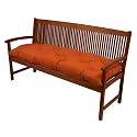 Bench Pad Flair Comfortable Cushion 100x50cm Orange Swing or 2 Seater Garden Bench Cushion
