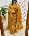 IRAKSU Women Kurti Pant Attached Dupatta Set
