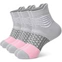 IRAMY Compression Ankle Support Socks Women Wicking Cushioned Athletic Plantar Fasciitis Relief 3/4/6 Pairs
