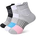 IRAMY Compression Ankle Support Socks Women Wicking Cushioned Athletic Plantar Fasciitis Relief 3/4/6 Pairs