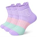 IRAMY Compression Ankle Support Socks Women Wicking Cushioned Athletic Plantar Fasciitis Relief 3/4/6 Pairs