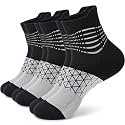 IRAMY Compression Ankle Support Socks Women Wicking Cushioned Athletic Plantar Fasciitis Relief 3/4/6 Pairs