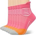 IRAMY Compression Ankle Support Socks Women Wicking Cushioned Athletic Plantar Fasciitis Relief 3/4/6 Pairs
